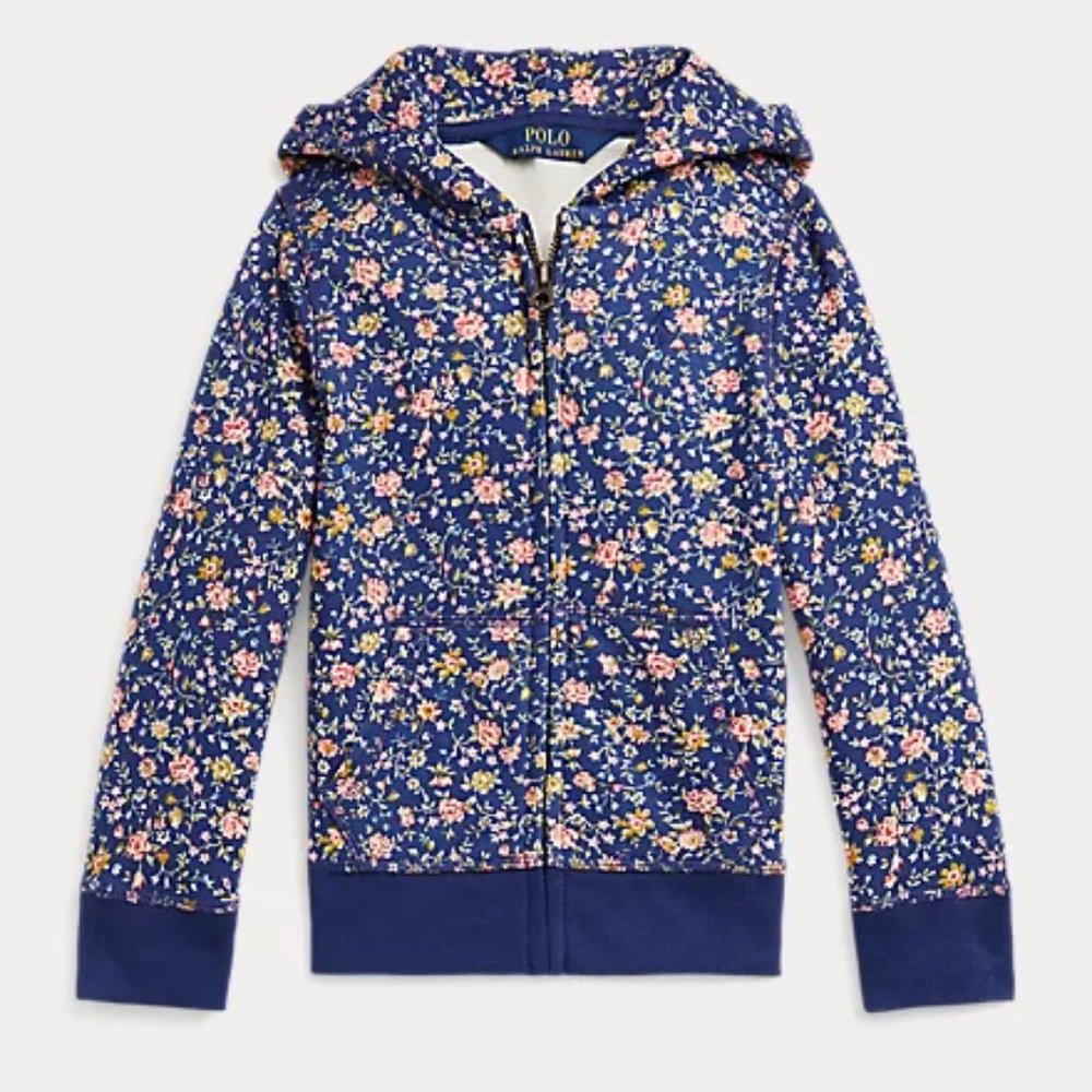 Ralph Lauren Lovely Floral Fleece Full-Zip Hoodie New with Tags size 6X